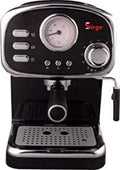 Machine à Expresso et Cappuccino Rétro 1100W - 15 Bar - 3 Filtres - Réservoir 1,2L Amovible - Fabriqué en Italie