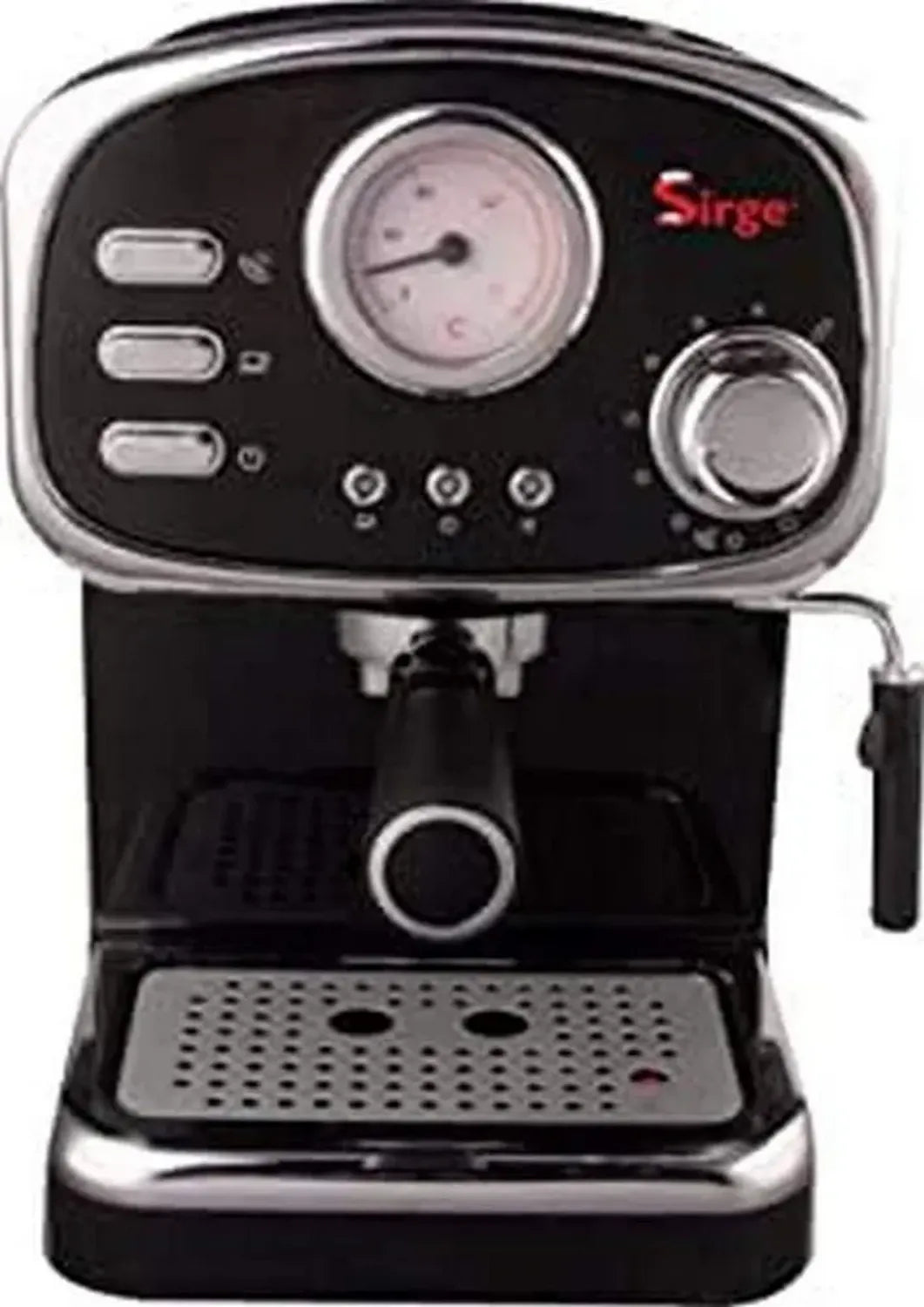 Machine à Expresso et Cappuccino Rétro 1100W - 15 Bar - 3 Filtres - Réservoir 1,2L Amovible - Fabriqué en Italie