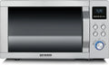 Micro-ondes SEVERIN 25L, 1950W avec gril et chaleur tournante, 10 niveaux de puissance, plateau pizza ?28cm, Inox, MW 7774