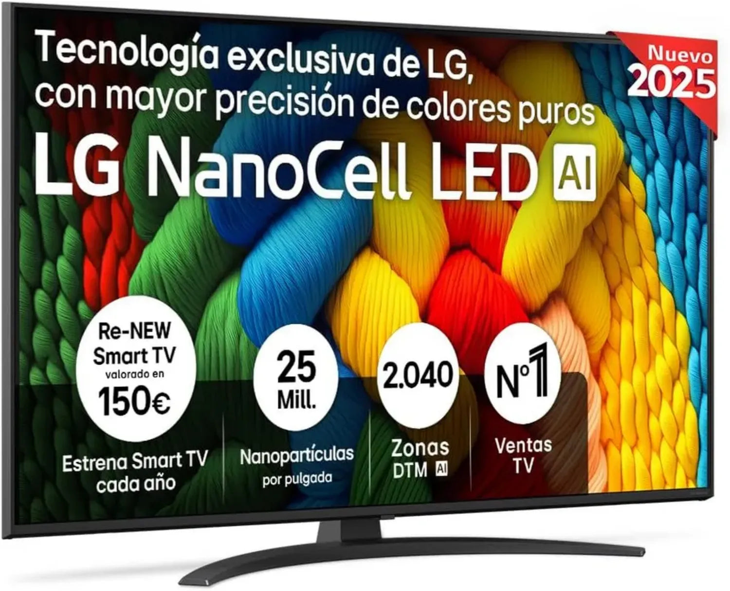 Téléviseur Intelligent LG 50NANO81A6A 4K Ultra HD 50 Pouces LED Wi-Fi
