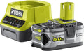 RYOBI - Batterie Lithium+ 18V 5,0 Ah avec Chargeur Rapide 2,0 A