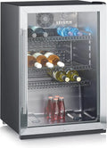 Mini réfrigérateur à boissons SEVERIN, 118L, 56 bouteilles, Acier inoxydable, Classe énergétique C