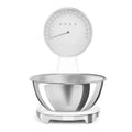 Balance de Cuisine Smeg 2-en-1, Bol Amovible en Acier Inoxydable, 5kg, Blanc