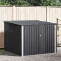 Coffre à vélos anthracite en métal 215 x 206 x 157 cm pour jardin et outils