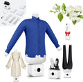 Centrale Vapeur Automatique avec Mannequin pour Chemises, Réglage de Température et Temps, Sèche-Linge Gonflable à Air Chaud, Convient à Tous Les Tissus et Vêtements, Couleur: Blanc
