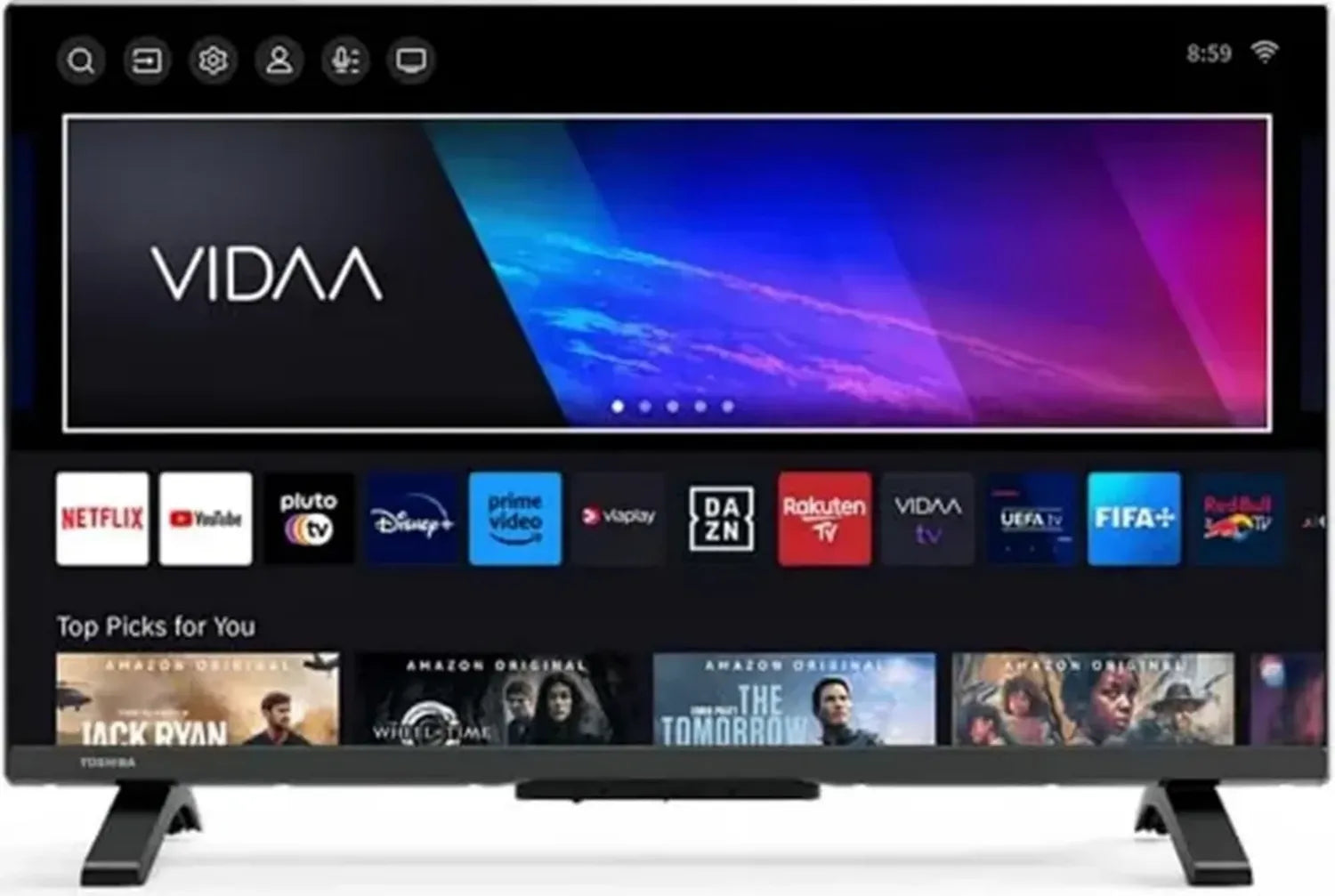 Téléviseur Smart LED 32 pouces HD avec DVB-T2 et HEVC H.265