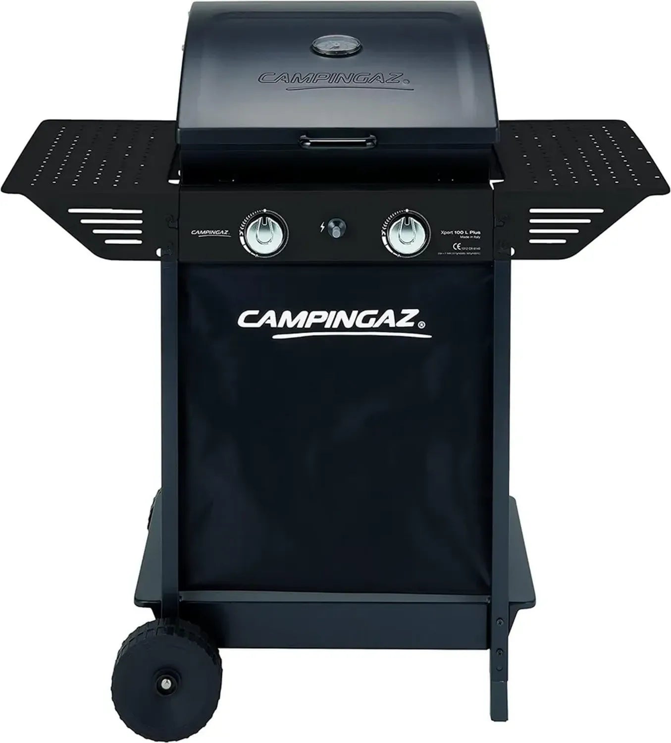 Barbecue à Gaz Campingaz Xpert 100 LS Plus avec Pierres Volcaniques, 2 Brûleurs et Grilles Chromées