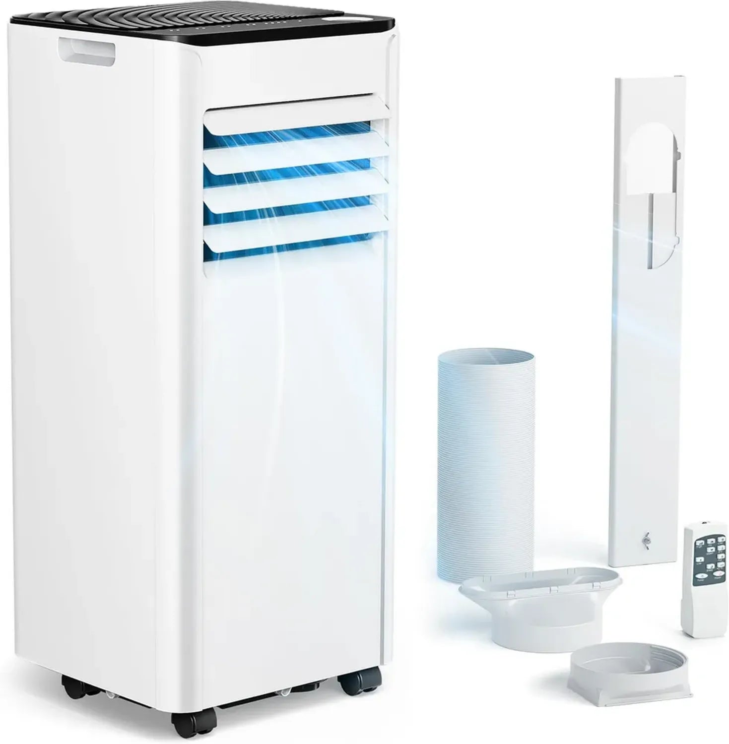 Climatiseur Portable EUHOMY 7000 BTU, Silencieux avec Télécommande et Minuterie