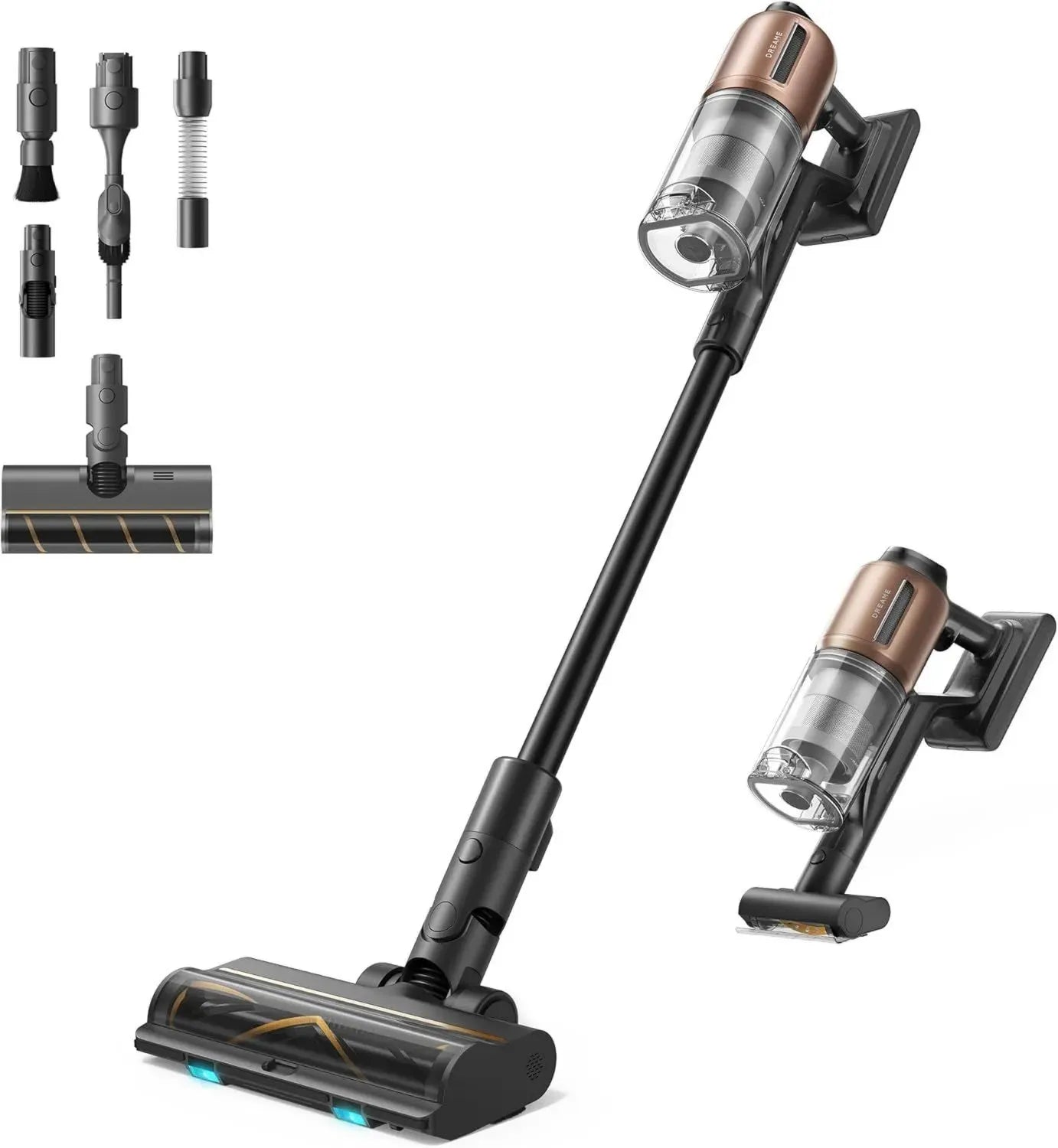 Aspirateur Balai sans Fil Dreame Z20, 25000PA, Moteur Ultra Rapide, 90 Min d'Autonomie, Filtration HEPA H14 Efficace à 99,99%, Détection Intelligente de Poussière