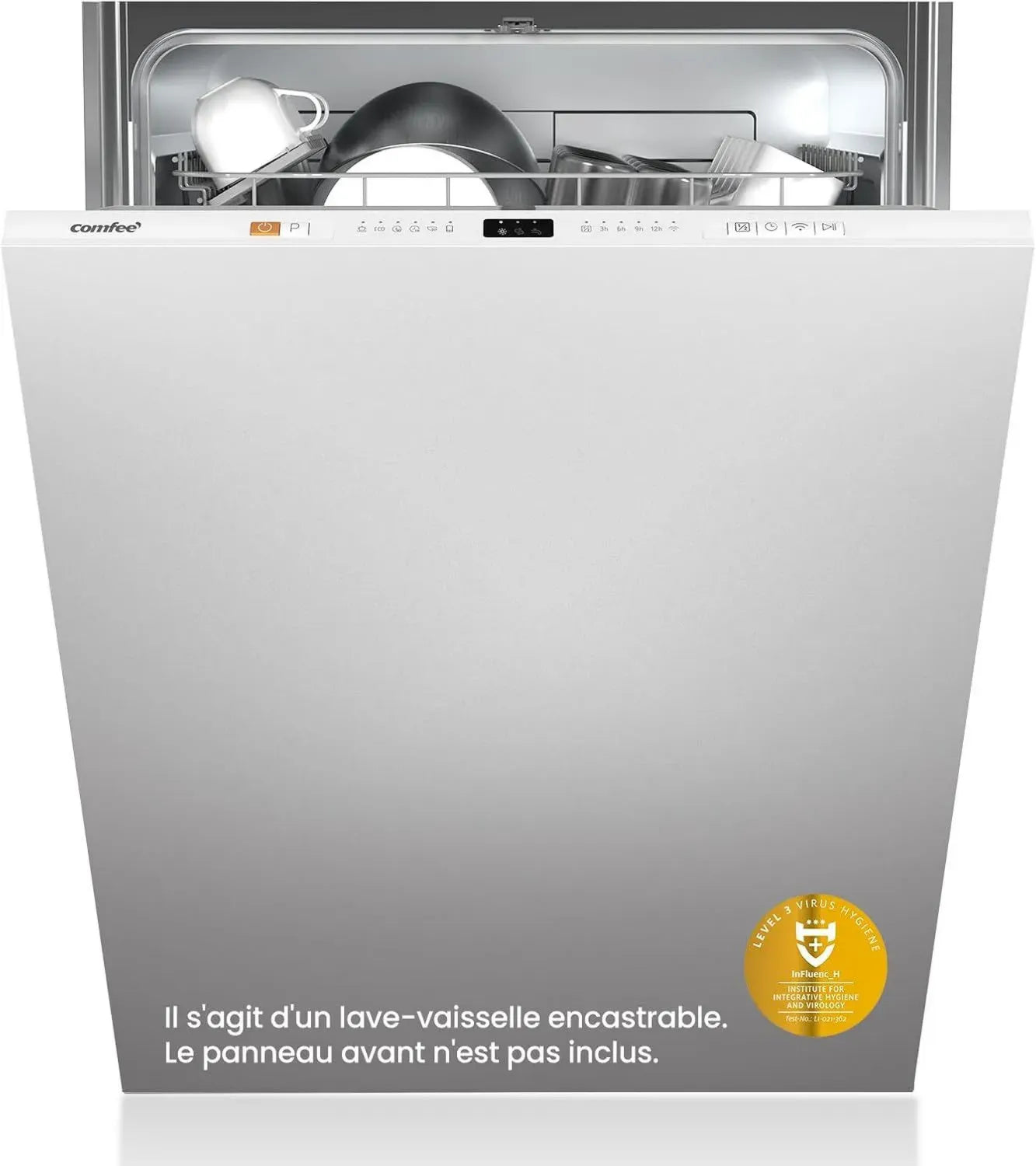Lave-vaisselle Intégré COMFEE' 12 Couverts, Cloud Wash, Séchage Boosté, Démarrage Programmable - Blanc