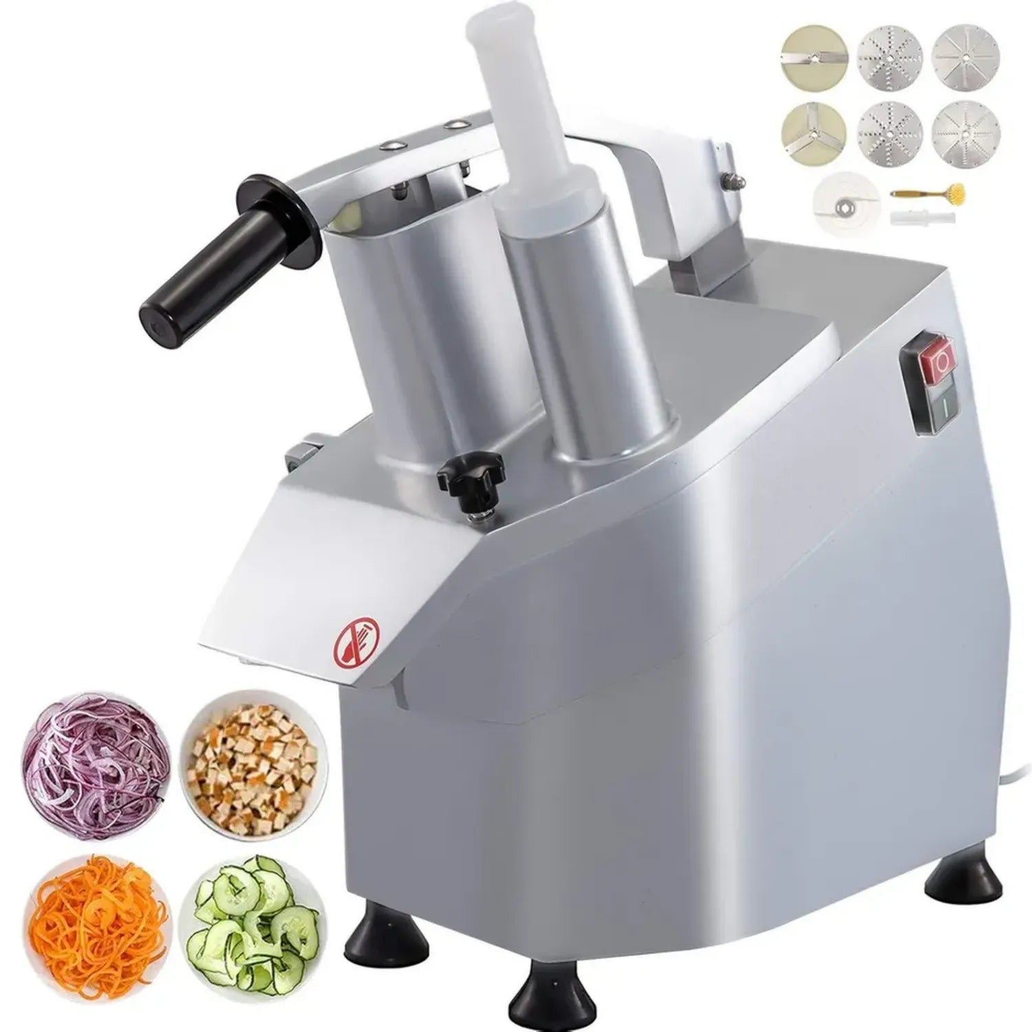 VEVOR Coupe-Légumes Électrique 550W avec 5 Lames Pour Légumes et Fruits en Spirale