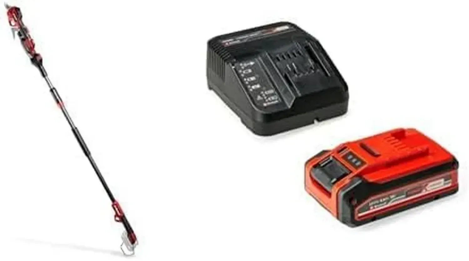 Élagueuse sans fil Einhell GP-LS 18/28 Li T BL-Solo 18V, manche télescopique 3,8 m, diamètre max 28 mm, avec batterie 4,0Ah et chargeur