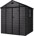 Abri de Jardin en Résine Noir avec Double Porte et Fenêtre - 4,6 m²
