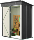 Cabanon Métallique avec Étagères Ajustables et Ventilation, Parfait pour Jardin et Terrasse, 180 x 162 x 95 cm, Gris